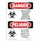 Signmission Safety Sign, OSHA, 14" Height, Rigid Plastic, Infection Hazard Handle Needles Spanish OS-DS-P-1014-VS-1373 - alternate 1